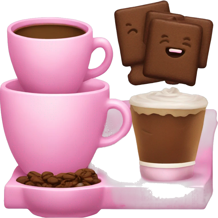 Pink coffe emoji