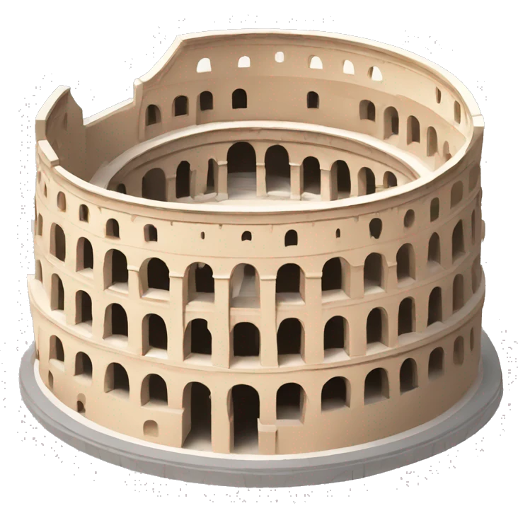 mini cartoon Colosseum emoji