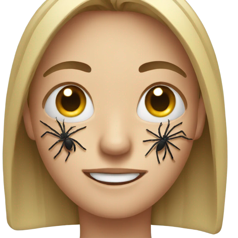 People with spider on face emoji