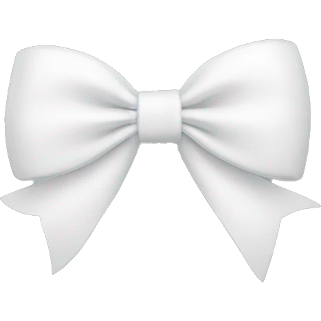 white bow emoji