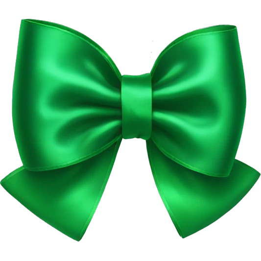 Green satin bow emoji