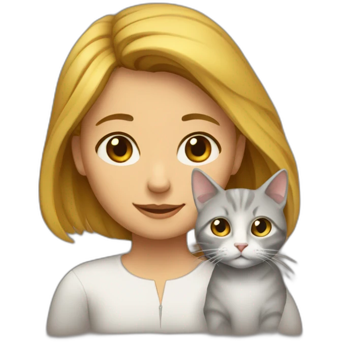 Une fille qui ressemble à un chat emoji