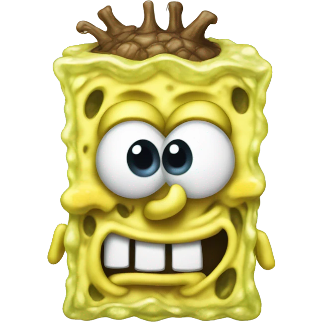 Spongebob doing a side eye emoji