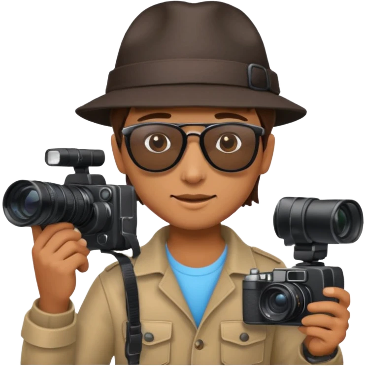 cameraman hold a camera emoji
