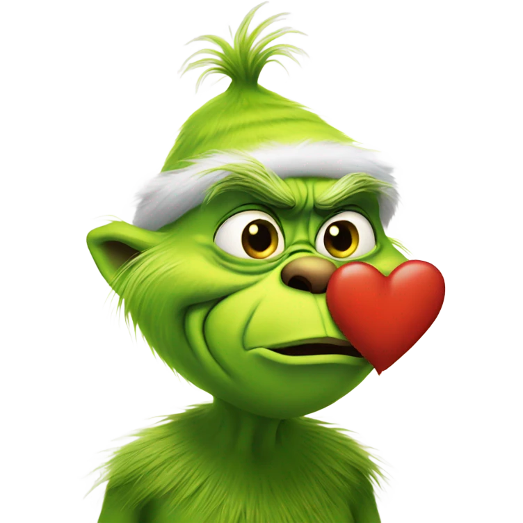 Grinch with heart emoji