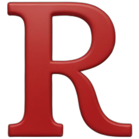 Rutgers block letter R emoji