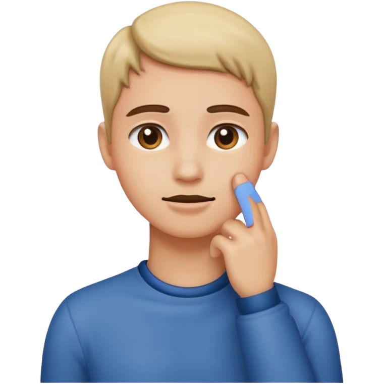 Face grabbing his neck emoji