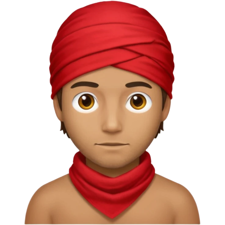 man with wearing red bandana emoji