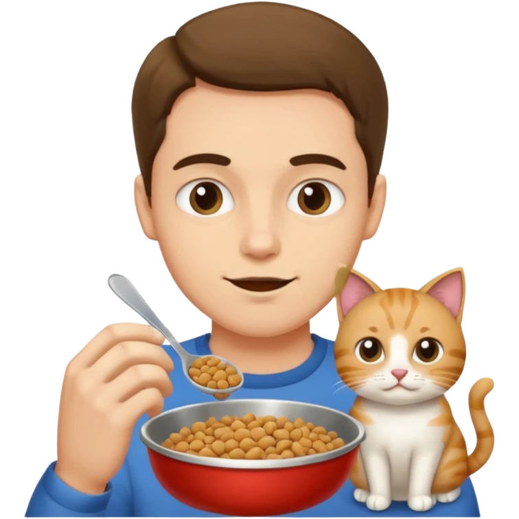Man eating a cat emoji