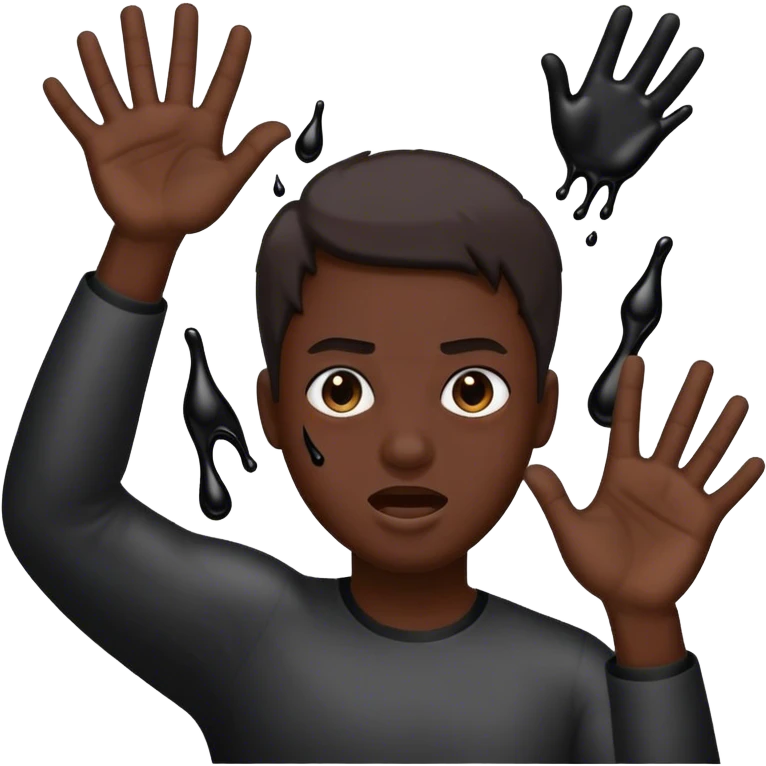throwing up black disipals   emoji