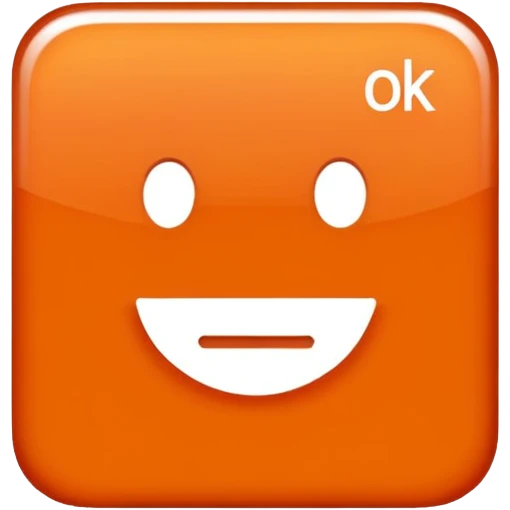 OK text in a dark orange square emoji