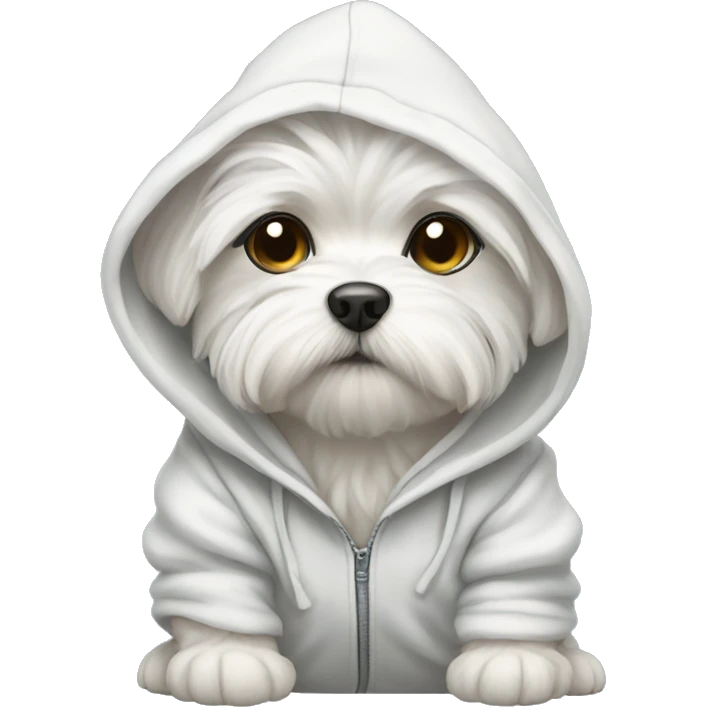 Maltese puppy in a hoodie emoji