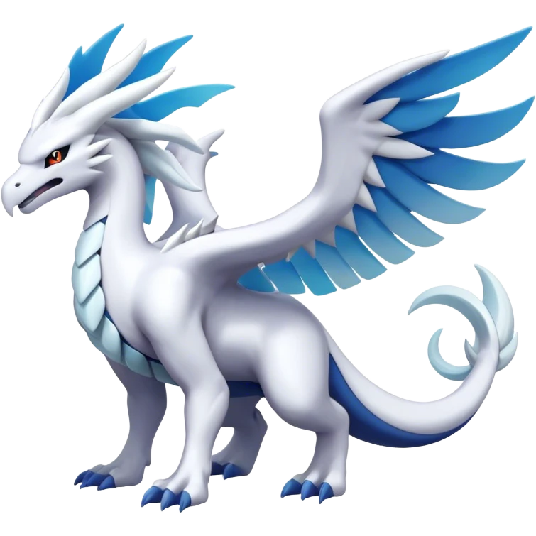 Kyurem-reshiram-Lugia-suicune-hybrid, full body emoji
