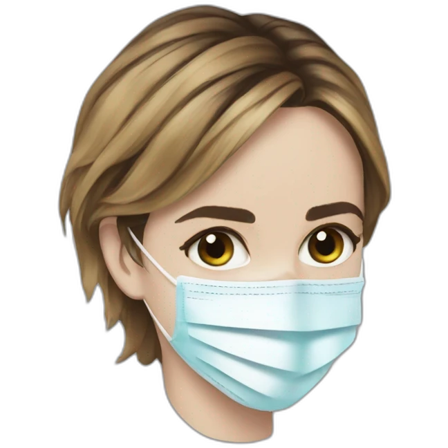 Emma Watson wearing surgical mask  emoji
