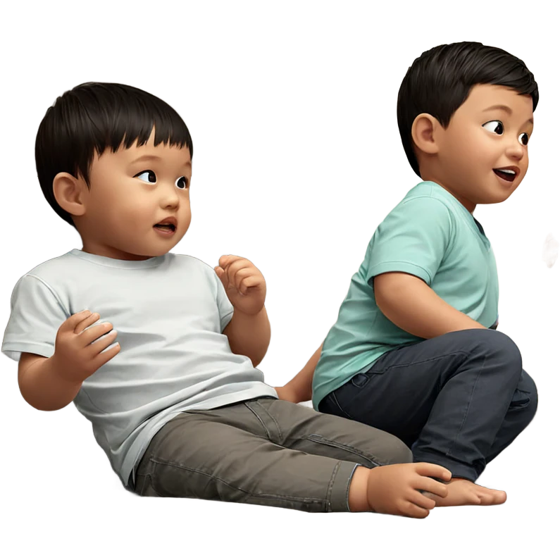 playful moment between brothers emoji