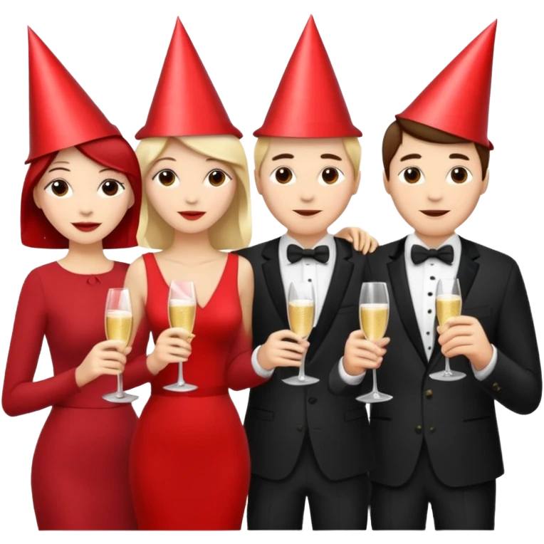 Red group peoples party emoji