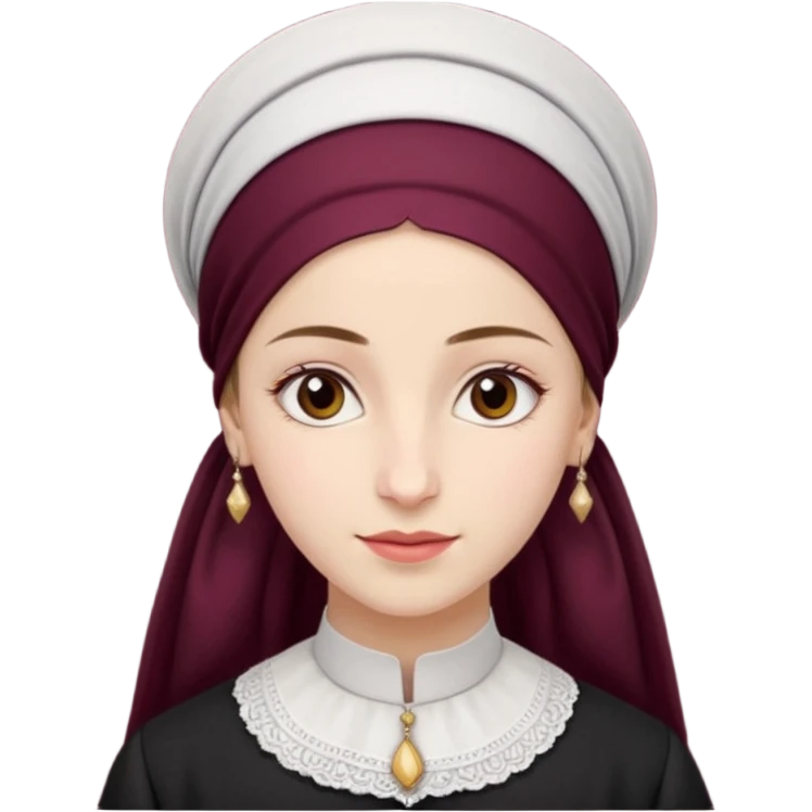 orthodox jewish woman with tichel circa. 1890 make into pretty young maroon emoji