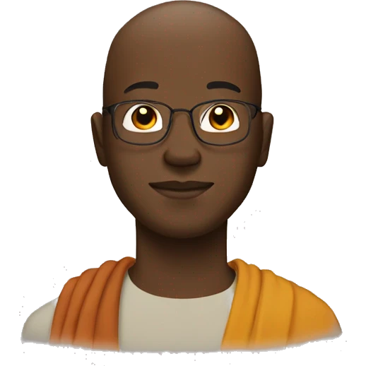 Buddhist black guy emoji
