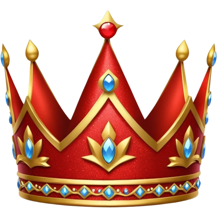 red glitter crown emoji