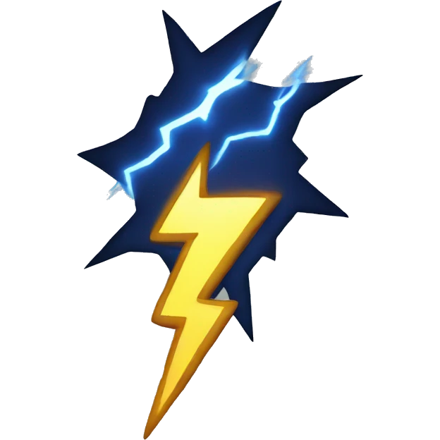 lightning based on the staff emoji