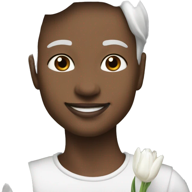 White tulips ￼ emoji