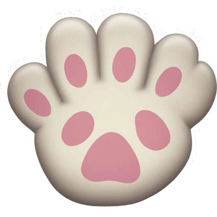A cute cat paw emoji