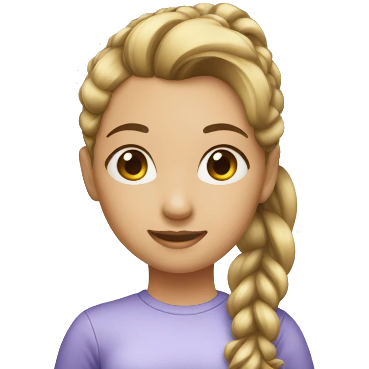 a girl with ponytail emoji