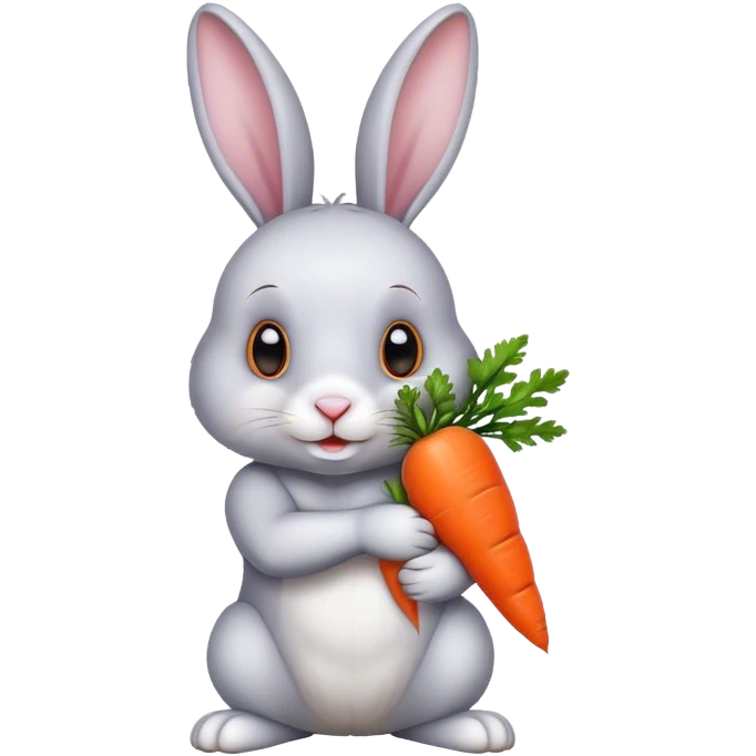 rabbit with carrot emoji