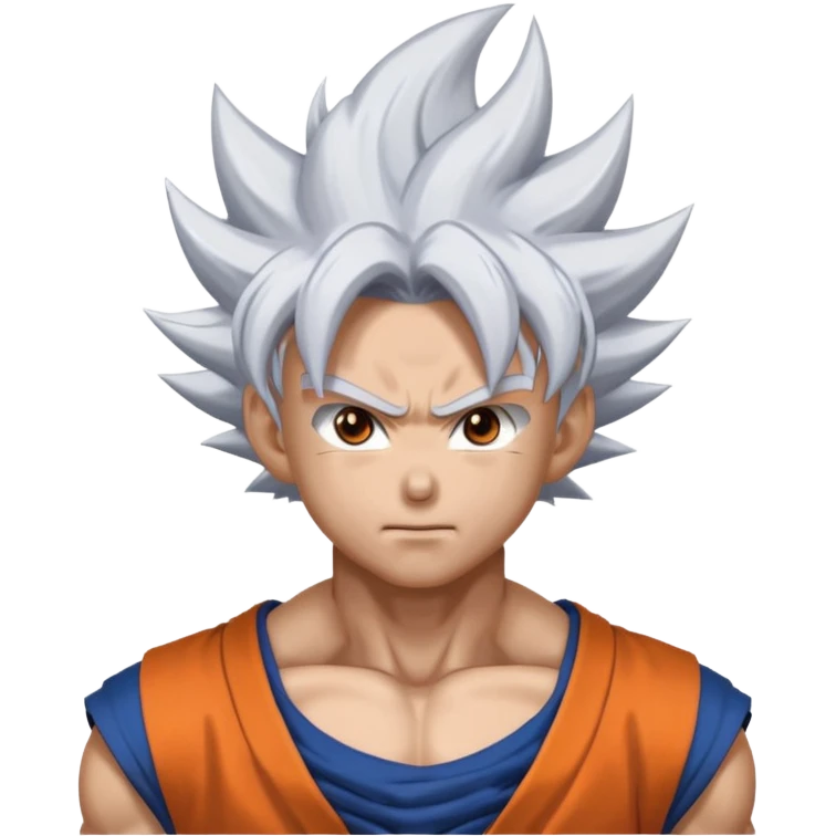 Goku transformado en ultra instinto emoji