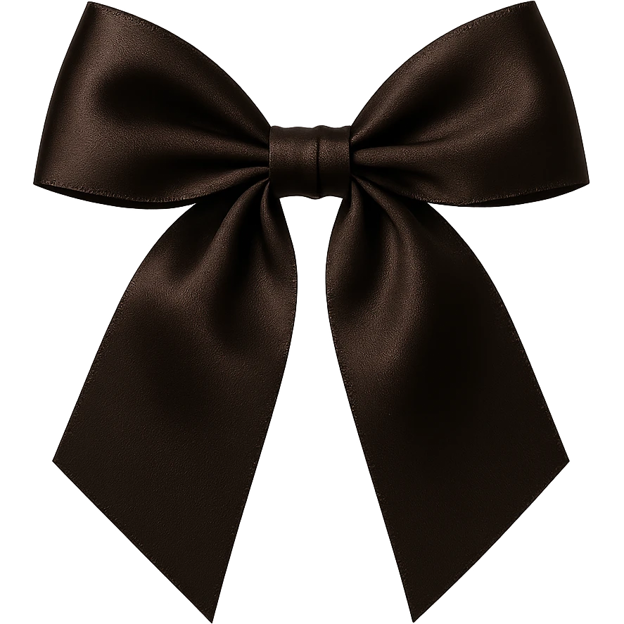 brown goth bow remove background emoji