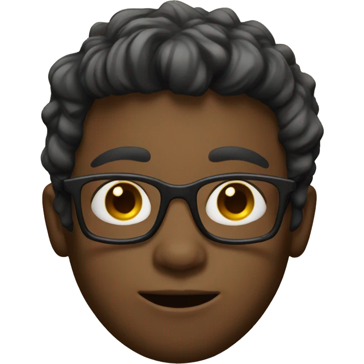 boy with specs, hairs down emoji