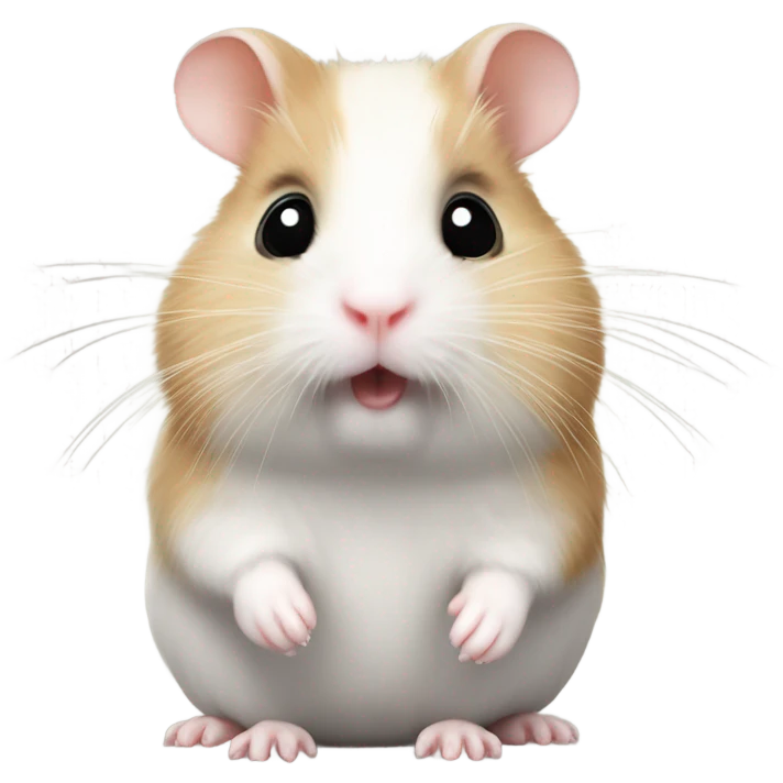 White female cute hamster emoji