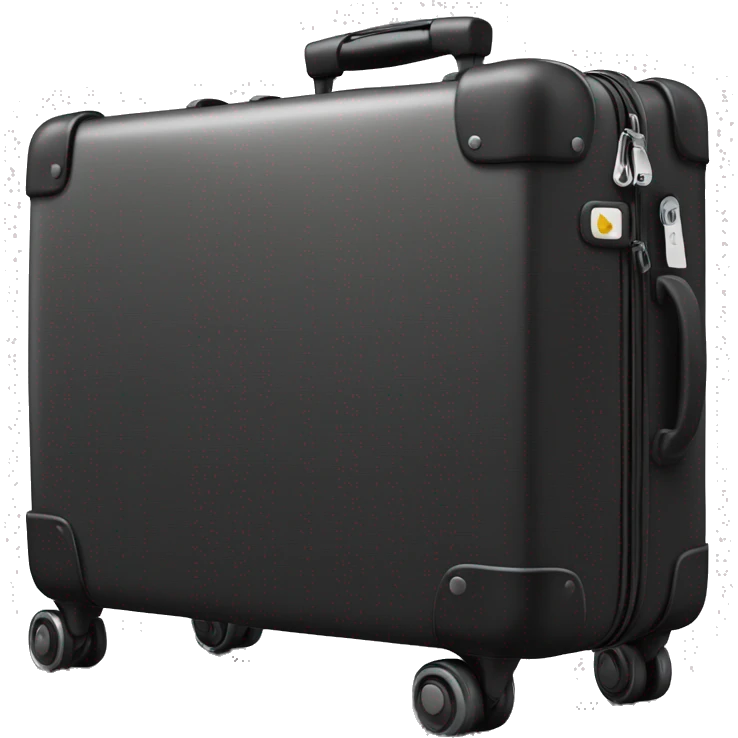 Suitcase black 4 wheels  emoji