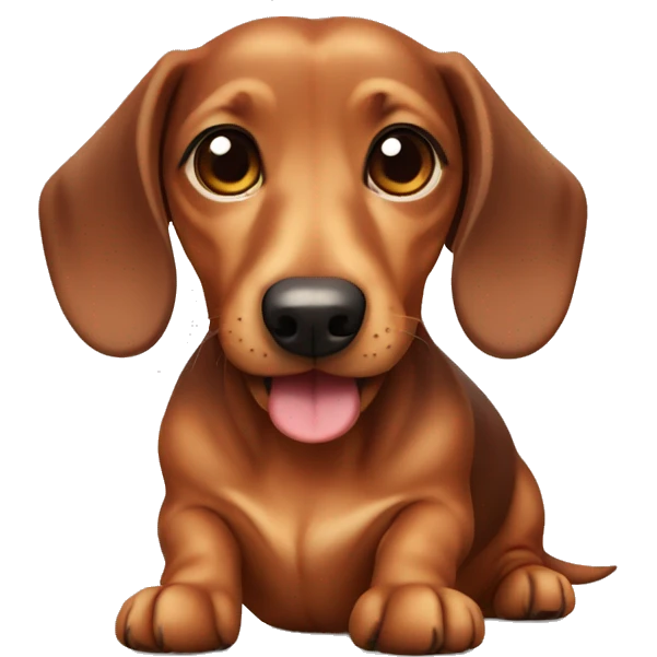 Dachshund cute emoji