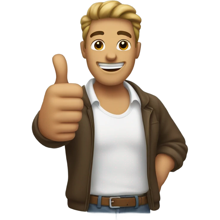 Guy with thumbs up emoji