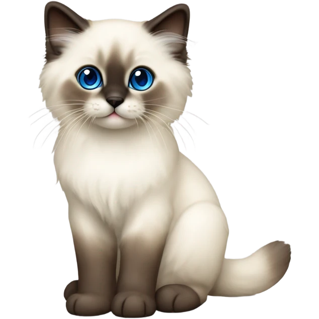 Seal point Ragdoll kitten  emoji