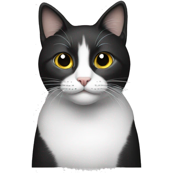 Cat black and white emoji