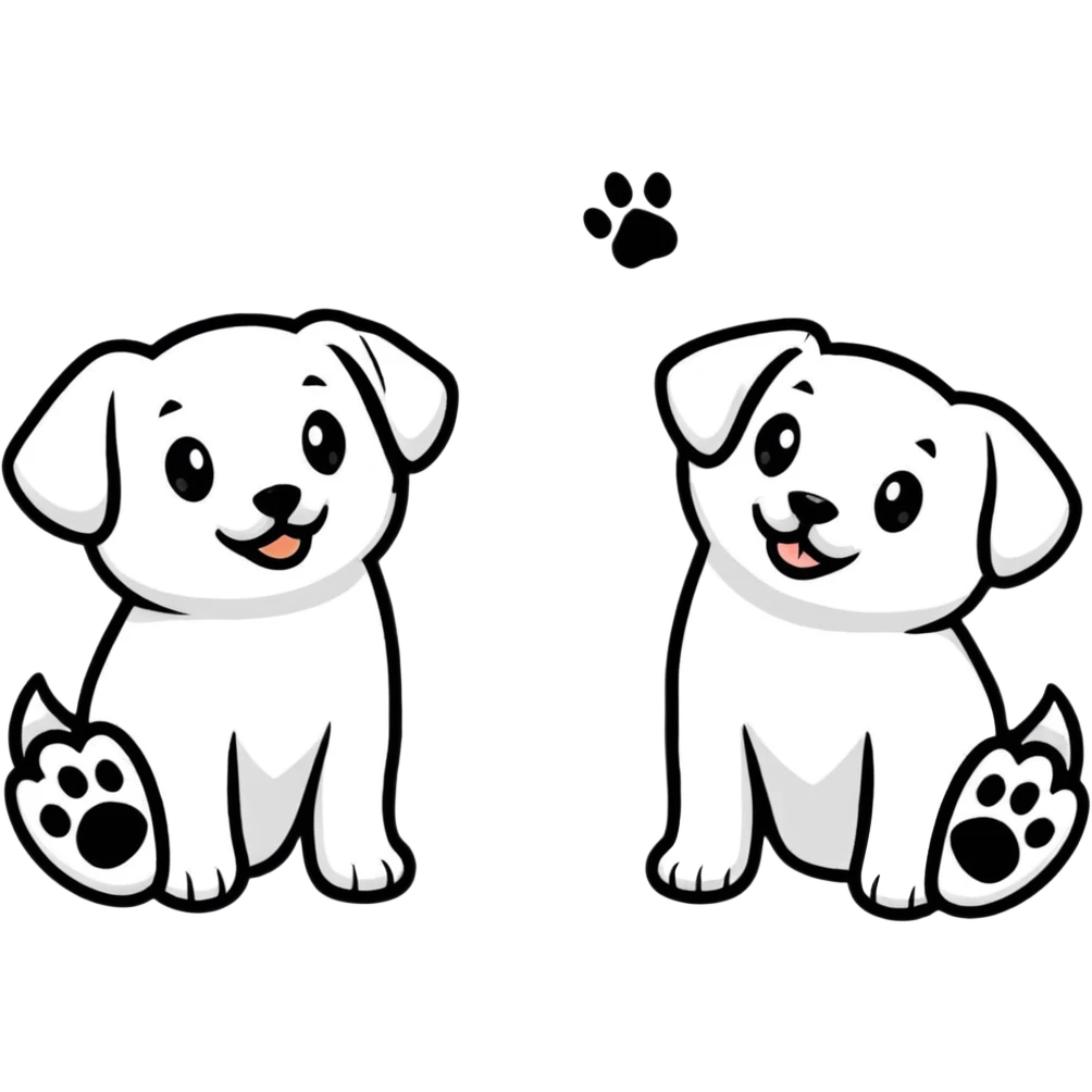 two puppy paws emoji