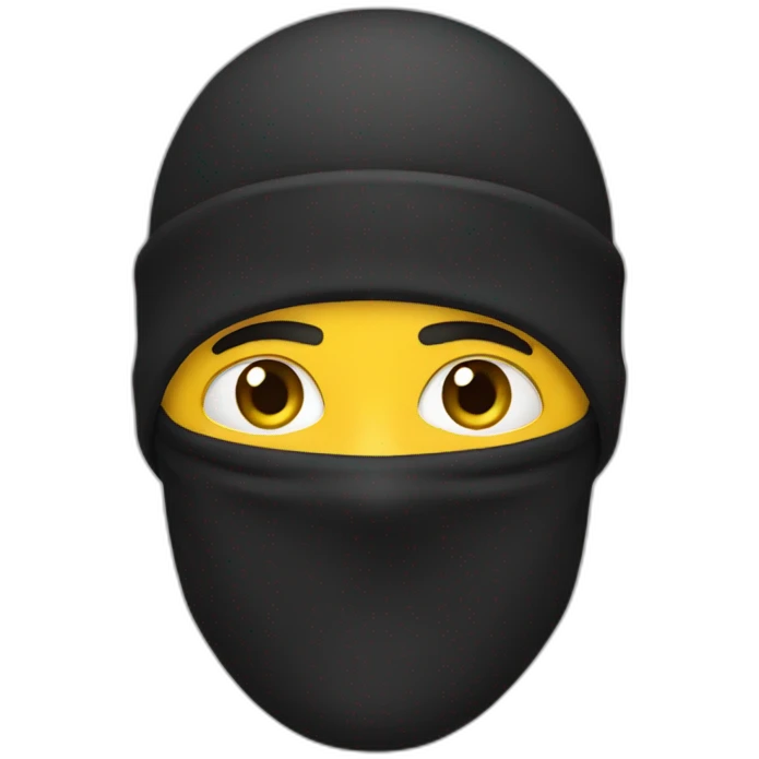 man with a balaclava emoji