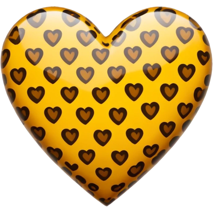 Emoji corazón leopardo blanco  emoji