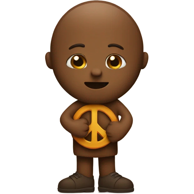 Hugging emoji with a brown peice sign  emoji