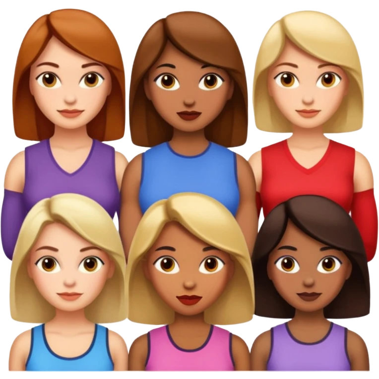 Strong but beautiful women emoji