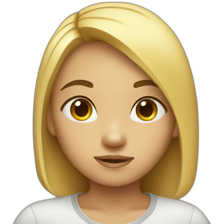 Girl thinking  emoji