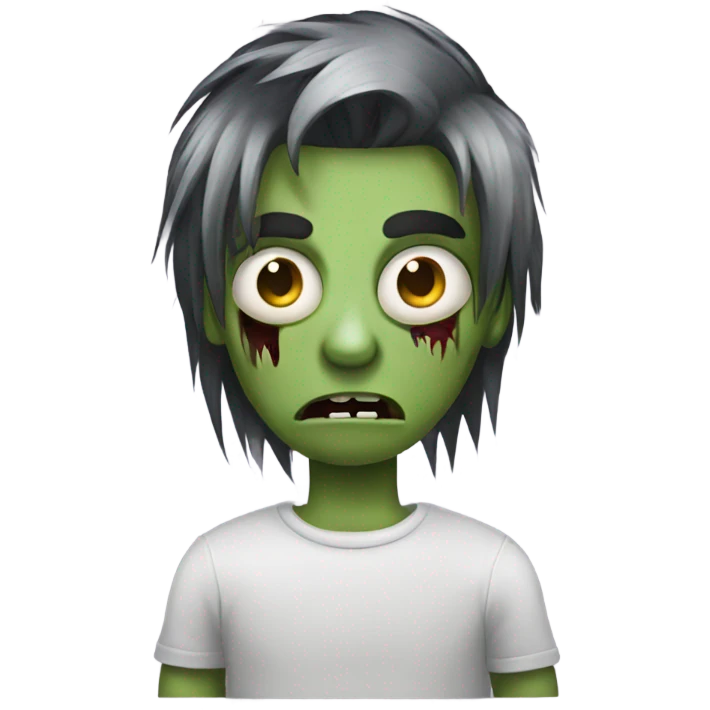 emo hair boy zombie  emoji