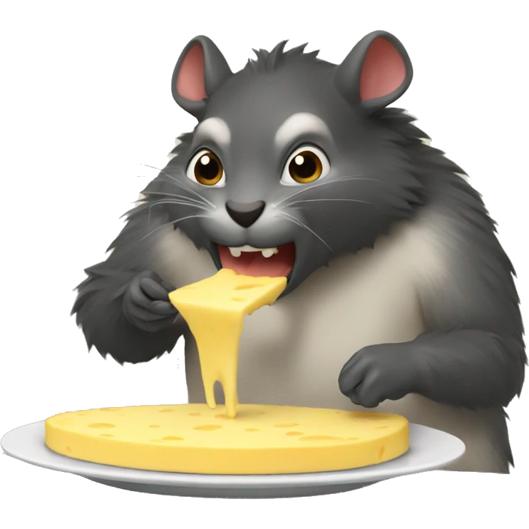 rata comiendo queso emoji