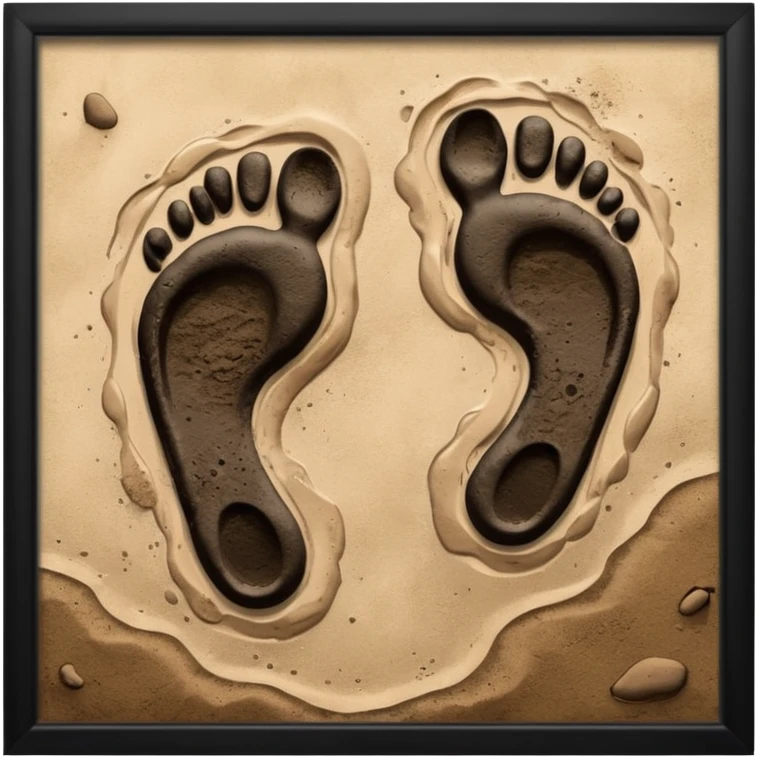 a detective film - footprints emoji