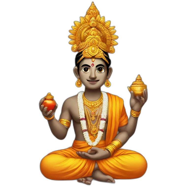Loard dhanvantari with kalash emoji
