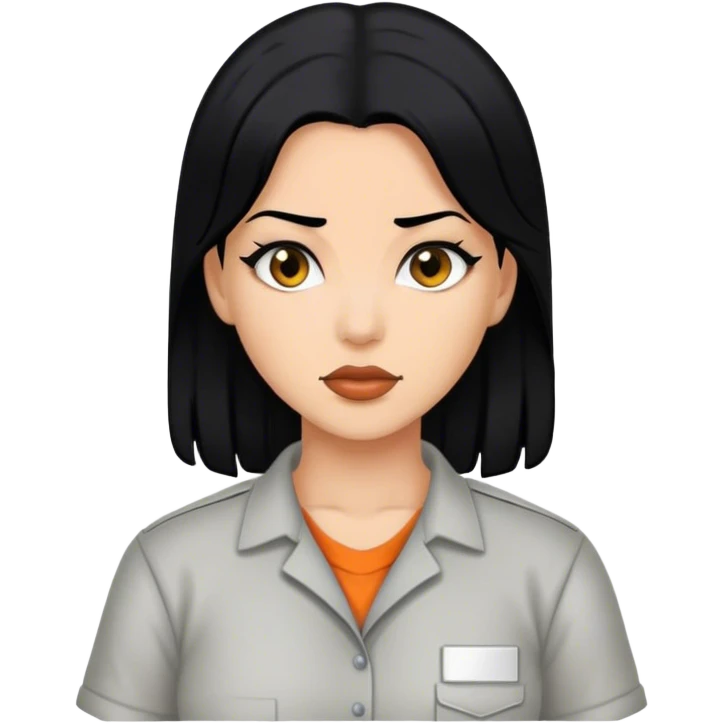 hot female inmate black hair emoji