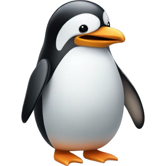 Penguin blushing emoji