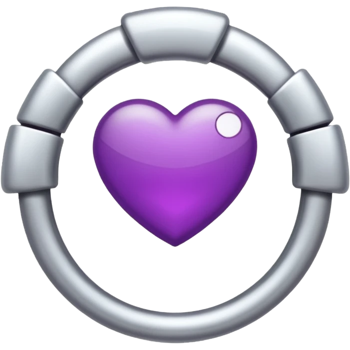 anel de casamento branco e roxo emoji